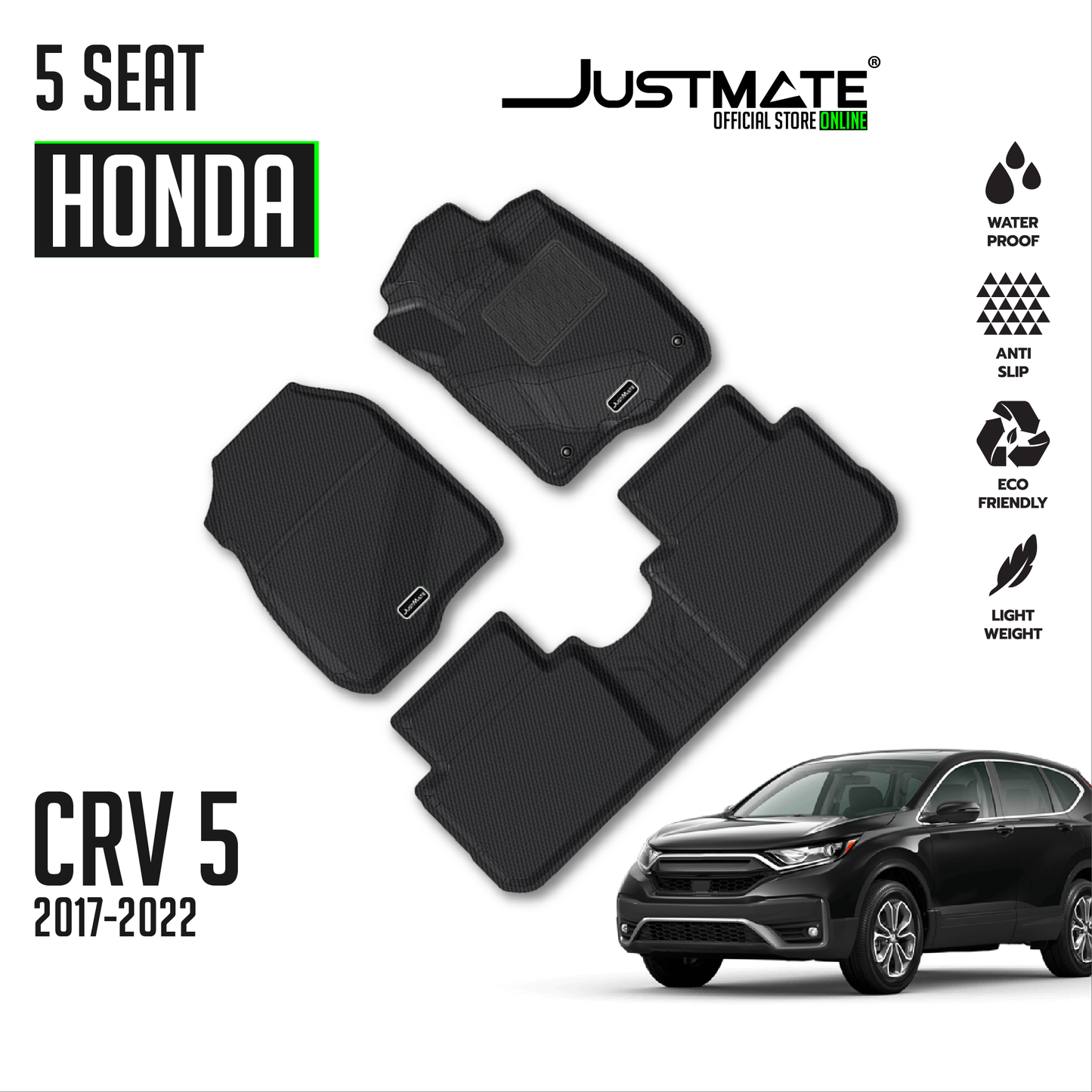 พรมปูพื้นรถยนต์ Justmate HONDA CRV G5