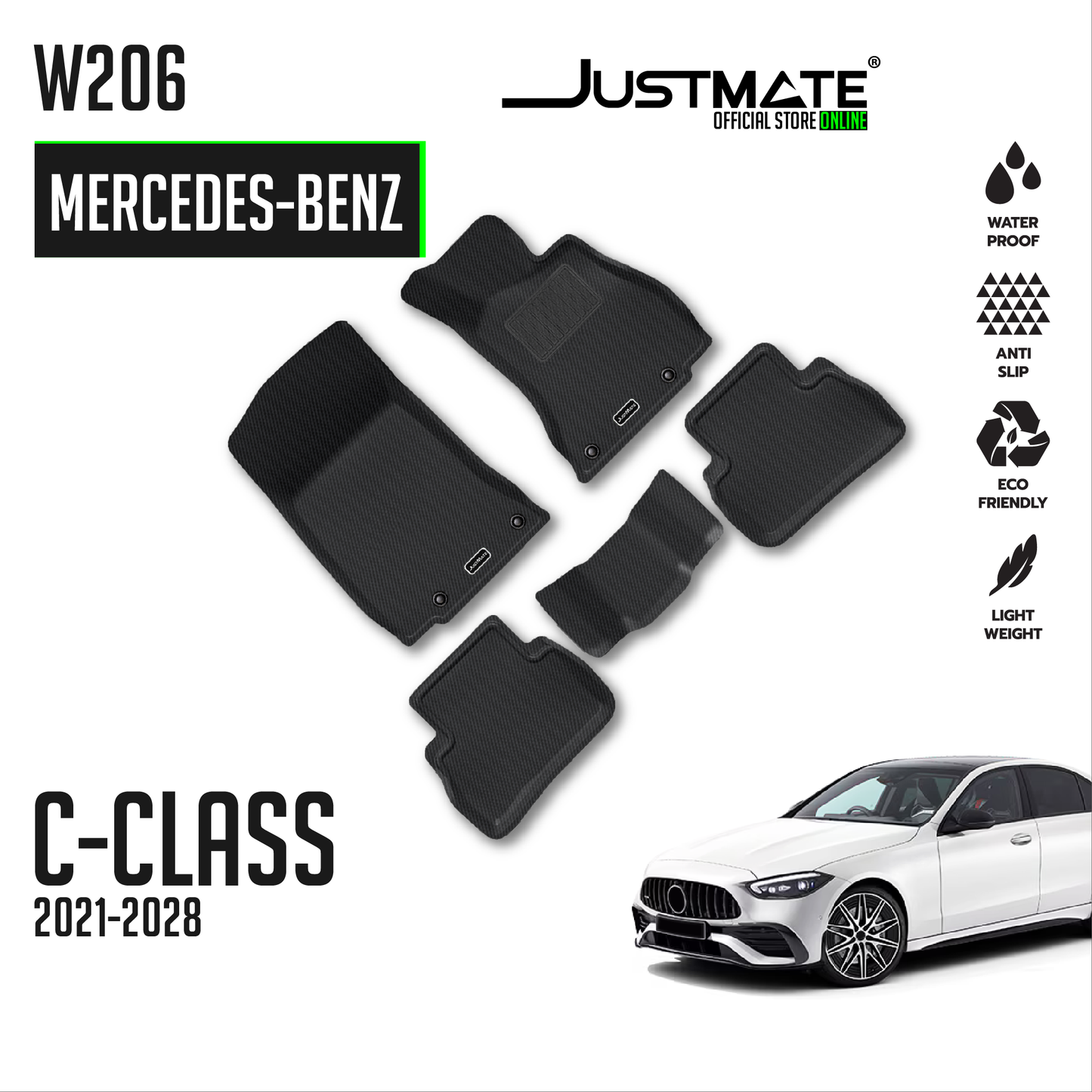 พรมปูพื้นรถยนต์ Justmate Mercedes-Benz W206