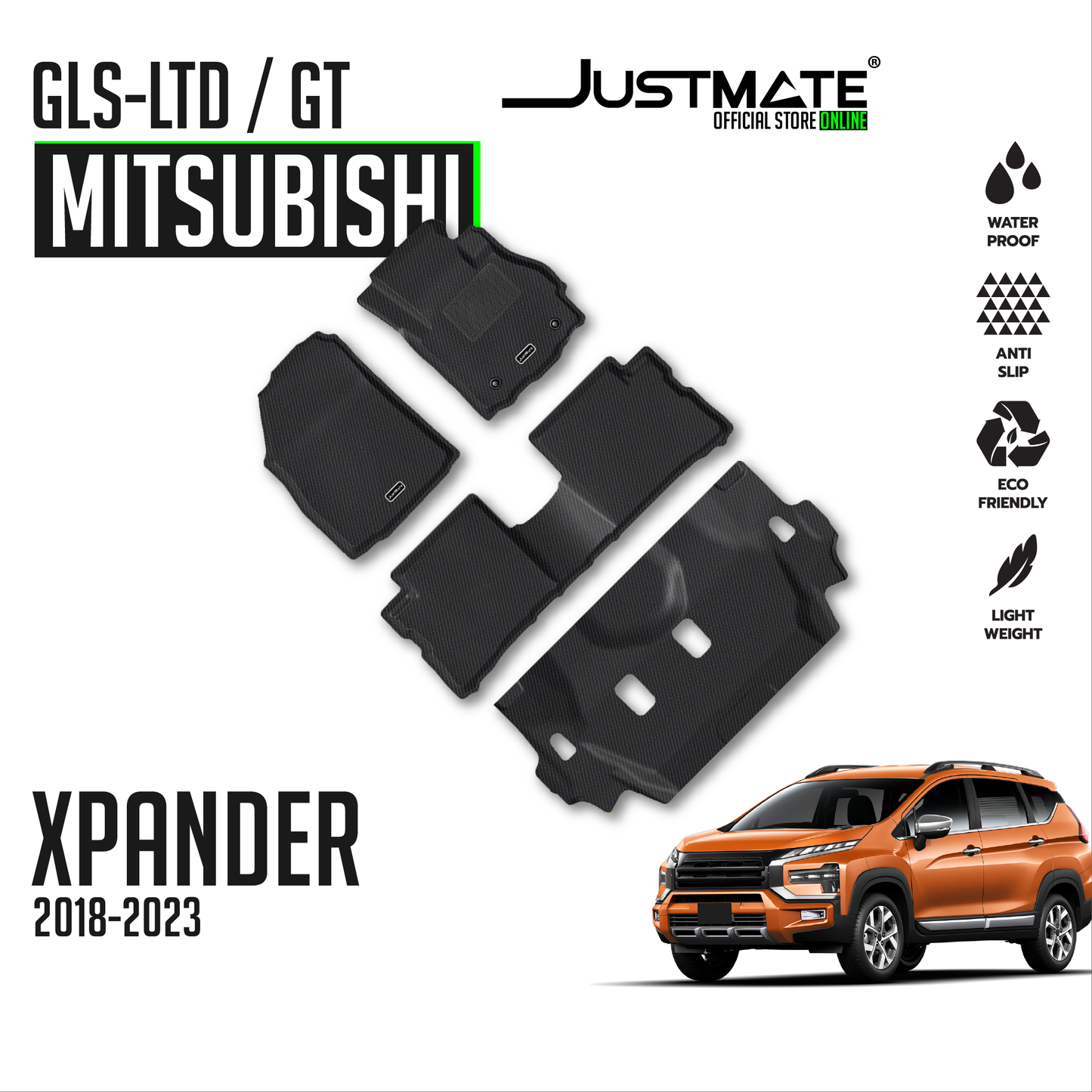 พรมปูพื้นรถยนต์ Justmate Mitsubishi Xpander 01
