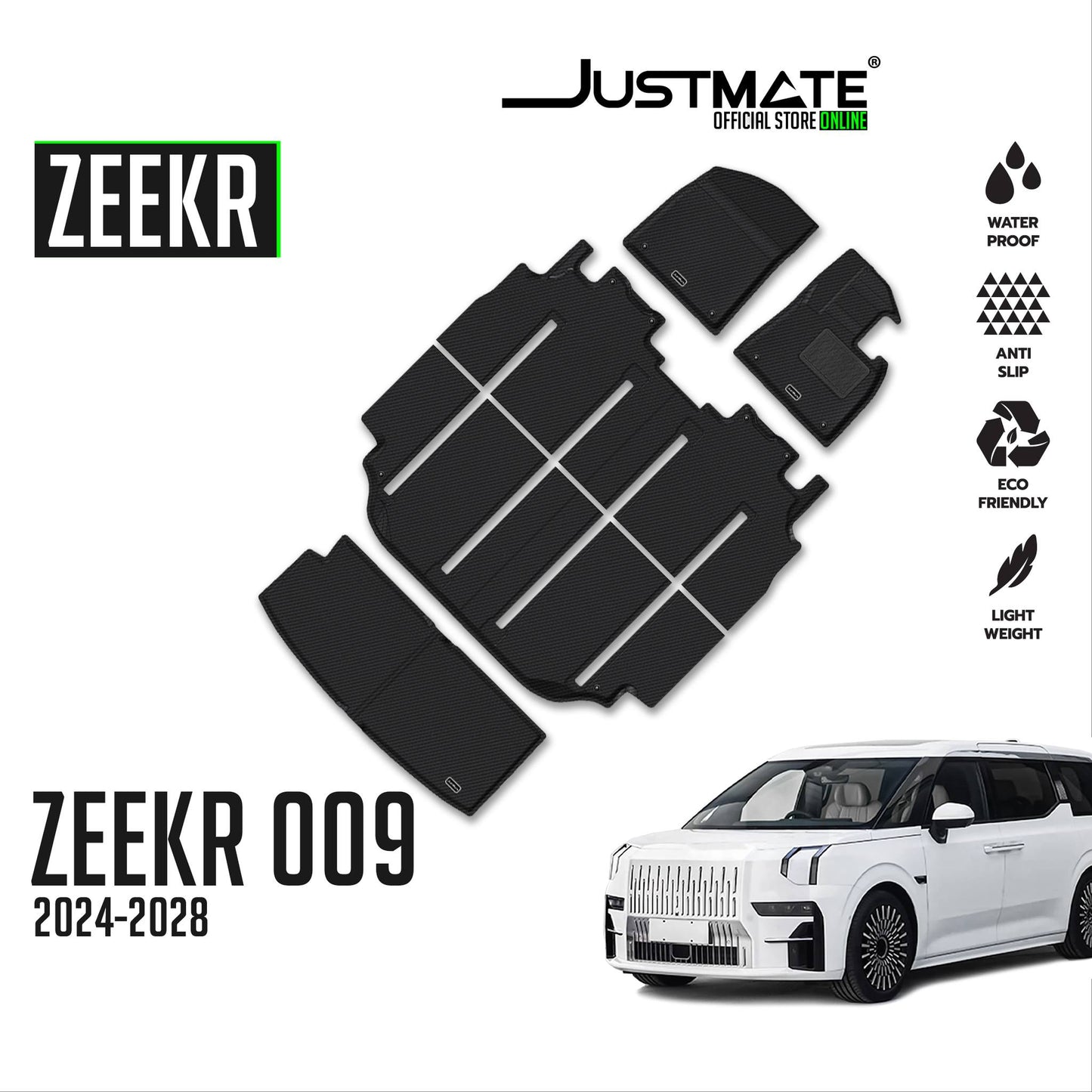 พรมปูพื้นรถยนต์ Justmate ZEEKR 009 01