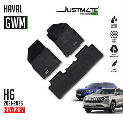 พรมปูพื้นรถยนต์ GWM - HAVAL H6 HEV / PHEV [ YEARS 2021 - 2026 ]