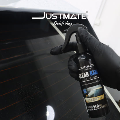 [JUSTMATE PRO DETAILING] ผลิตภัณฑ์เคลือบกระจกกันน้ำ ไม่เกาะ CLEAR RAIN GLASS COATING