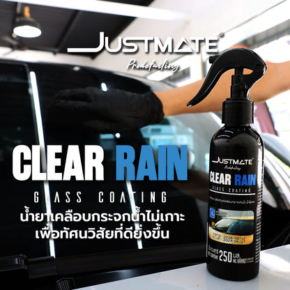 [JUSTMATE PRO DETAILING] ผลิตภัณฑ์เคลือบกระจกกันน้ำ ไม่เกาะ CLEAR RAIN GLASS COATING