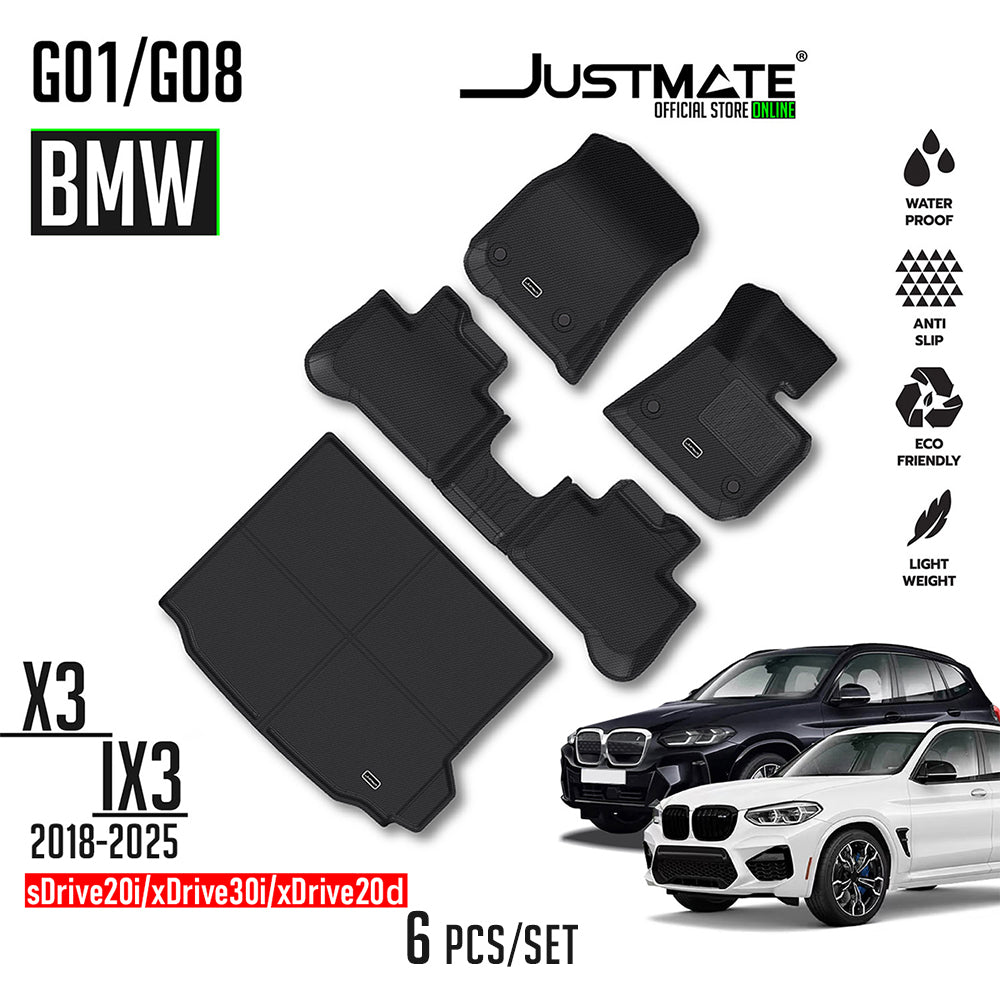 พรมปูพื้นรถยนต์ BMW iX3 G08 / X3 G01 [YEARS.2018 - 2025] FULLSET xDRIVE20d/xDRIVE30e/sDRINE20i/xDRINE30i