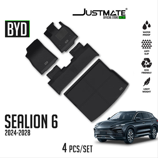 พรมปูพื้นรถยนต์ BYD SEALION 6 [ YEARS. 2024 - 2028 ] FULL SET