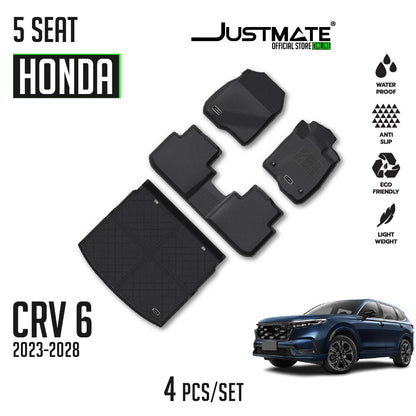 พรมปูพื้นรถยนต์ HONDA CR-V GEN 6 [ YEARS. 2023 - 2028 ] 5 SEAT FULLSET