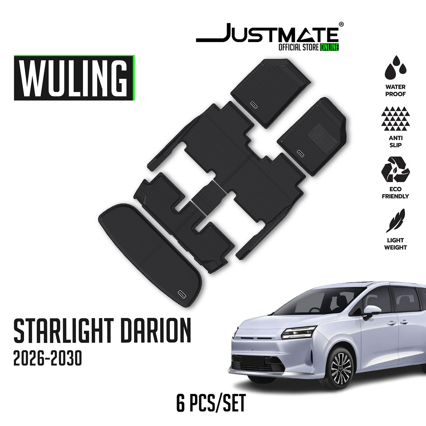 พรมปูพื้นรถยนต์ WULING STARLIGHT DARION 2026-2030 FULL SET