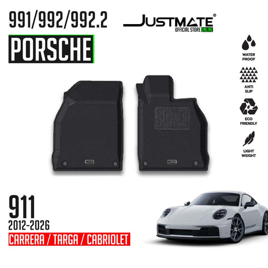 พรมปูพื้นรถยนต์ เฉพาะคู่หน้า  PORSCHE- 911 [ YEARS. 2012 - 2028 ] 991/992/992.2
