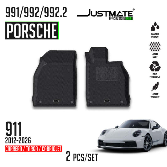 พรมปูพื้นรถยนต์ เฉพาะคู่หน้า  PORSCHE- 911 [ YEARS. 2012 - 2028 ] 991/992/992.2