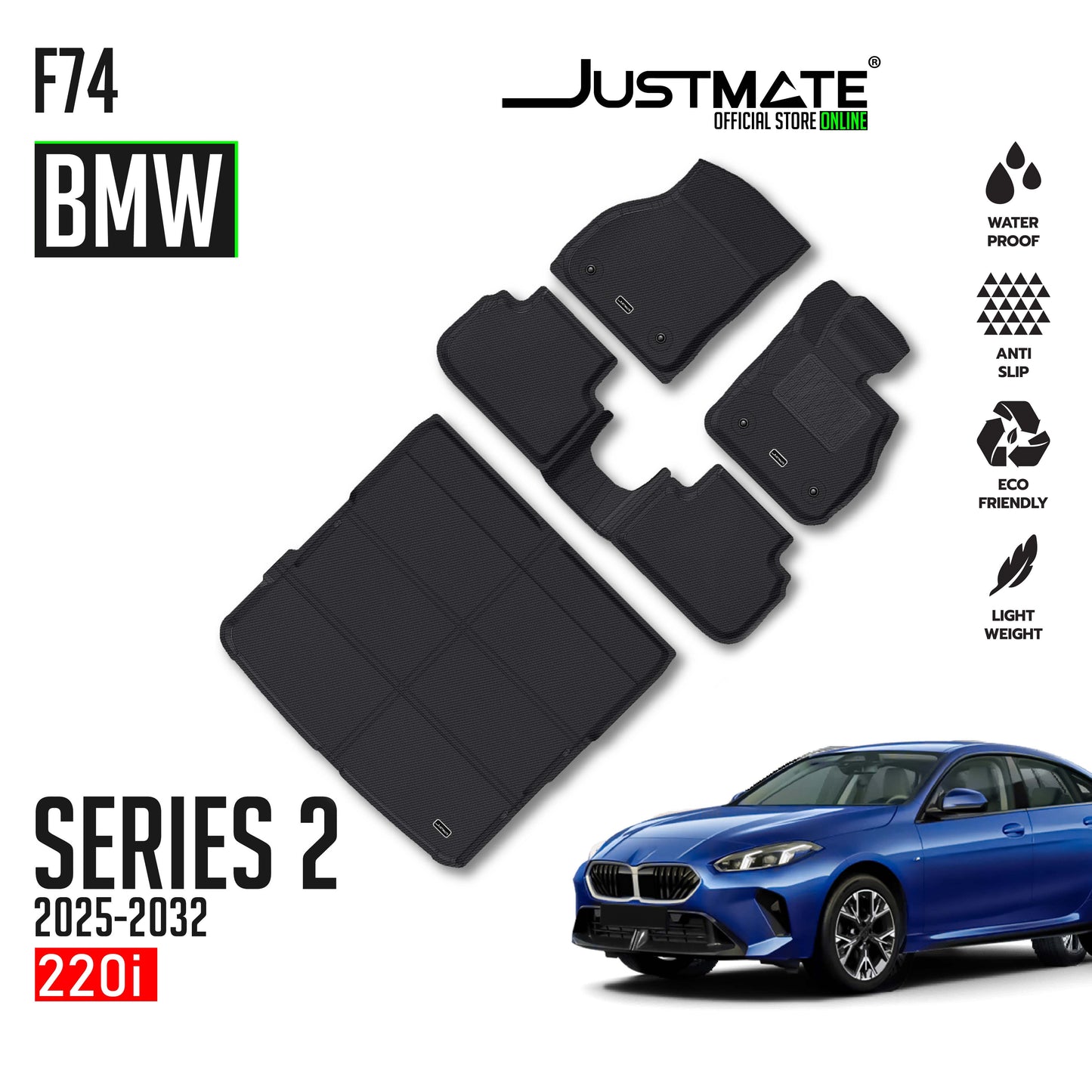 พรมปูพื้นรถยนต์ BMW 2 SERIES F74 [ YEARS.2025 - 2032] 220i FULLSET