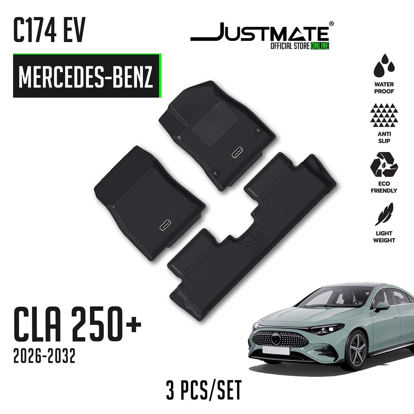พรมปูพื้นรถยนต์ MERCEDES-BENZ CLA 250+ C174 EV [ YEARS. 2026 - 2032 ]