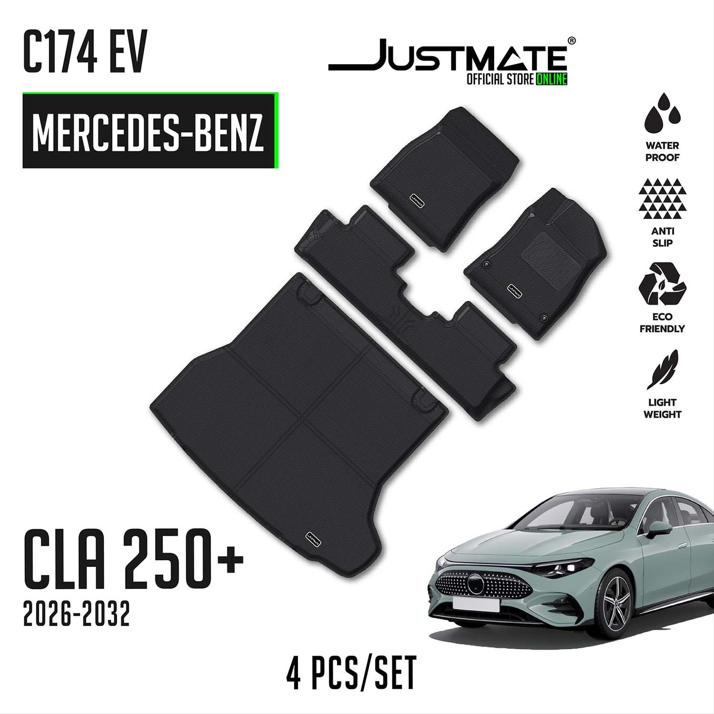 พรมปูพื้นรถยนต์ MERCEDES-BENZ CLA 250+ C174 EV [ YEARS. 2026 - 2032 ] FULL SET