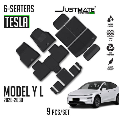 พรมปูพื้นรถยนต์ TESLA MODEL Y L [2026 - 2030] 6 SEATER FULLSET