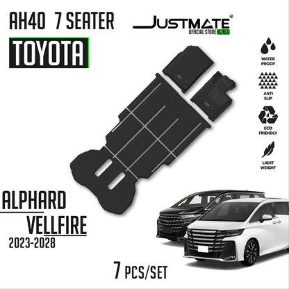 พรมปูพื้นรถยนต์ TOYOTA ALPHARD / VELLFIRE AH40  [ YEARS. 2023 - 2028 ] FULL SET 7 SEATER