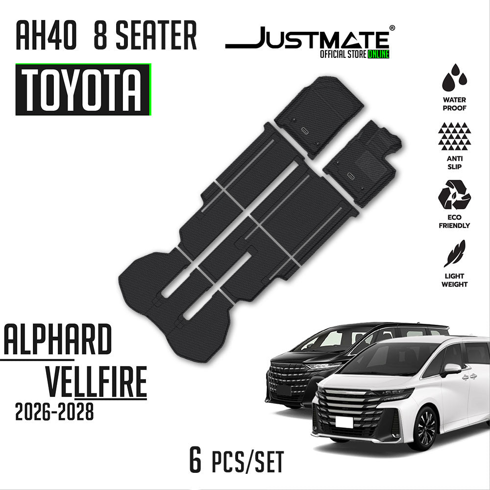 พรมปูพื้นรถยนต์ TOYOTA ALPHARD / VELLFIRE AH40  [ YEARS. 2026 - 2028 ] FULL SET 8 SEATER