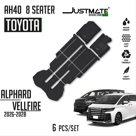 พรมปูพื้นรถยนต์ TOYOTA ALPHARD / VELLFIRE AH40  [ YEARS. 2026 - 2028 ] FULL SET 8 SEATER