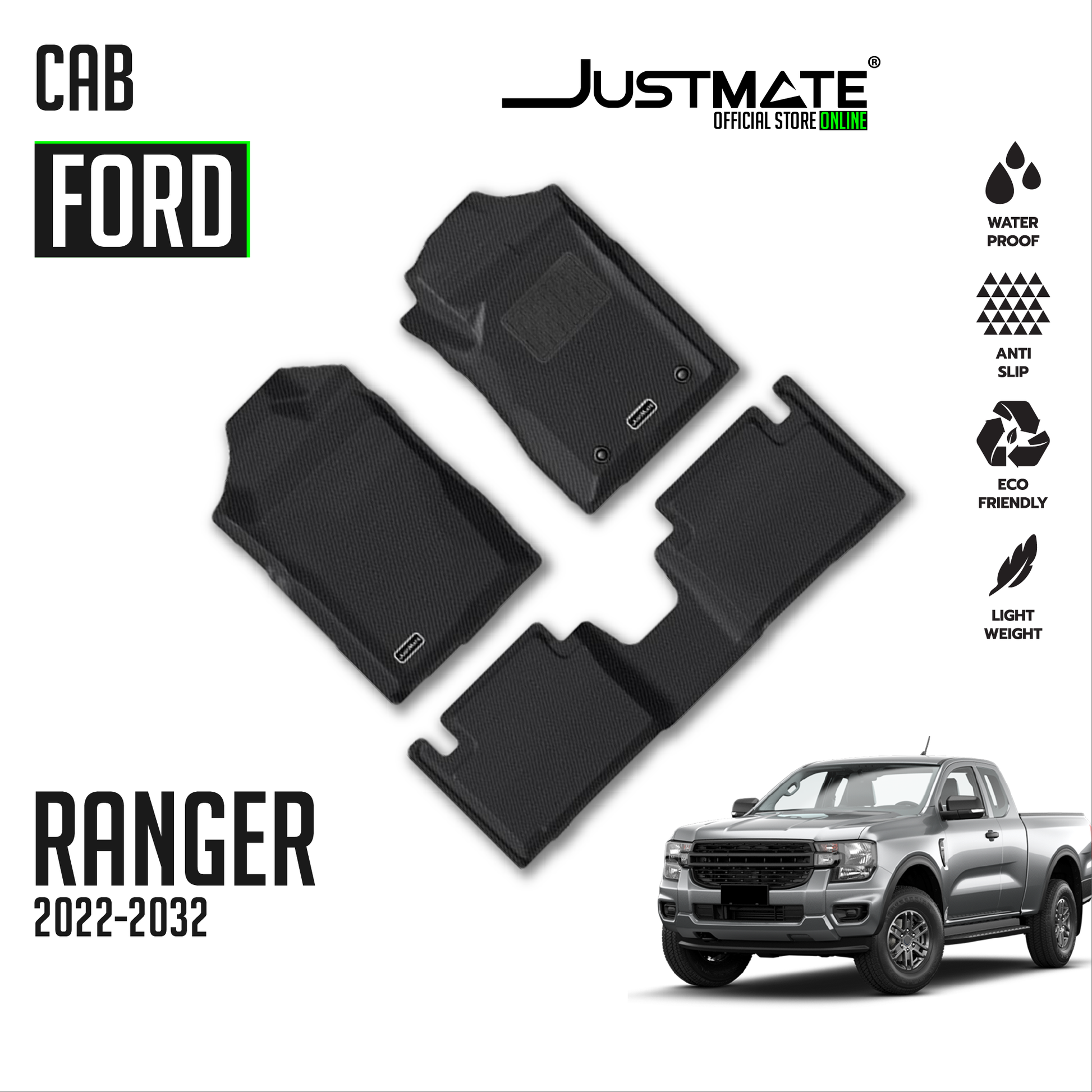 พรมปูพื้นรถยนต์ Justmate FORD RANGER CAB 01