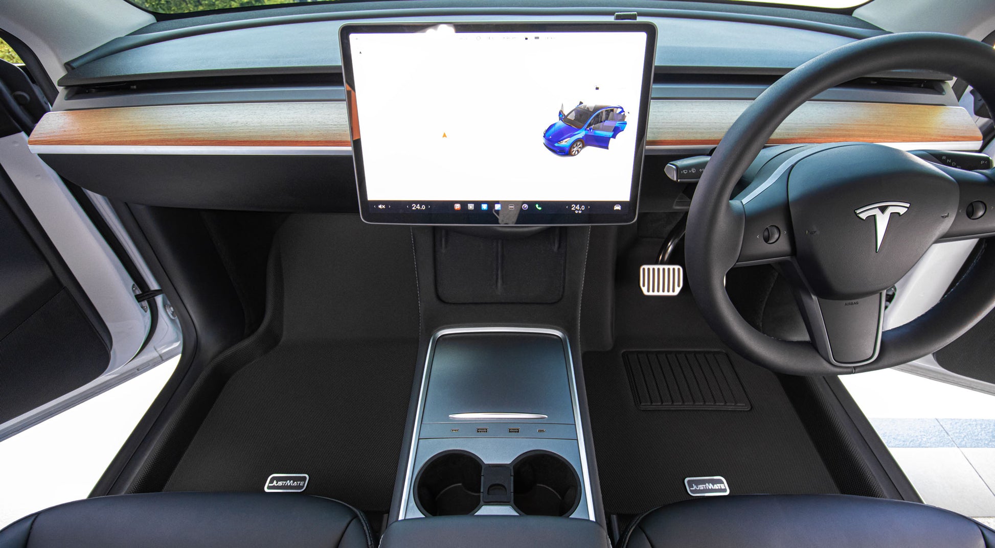 พรมปูพื้นรถยนต์ Justmate TESLA MODEL Y 10