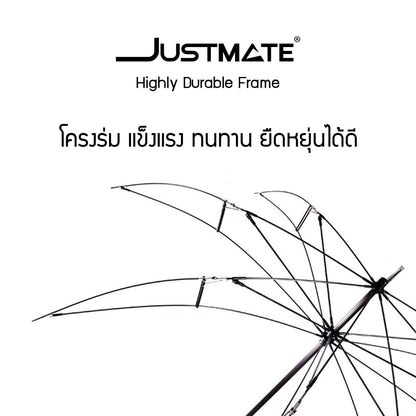 REV-UMBRELLA ร่ม 2 ชั้น กันฝนและกันรังสี UV แบบมือจับตัว C คล้องแขนได้