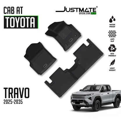 พรมปูพื้นรถยนต์ TOYOTA HILUX TRAVO CAB AT [ YEARS. 2025 - 2035 ]