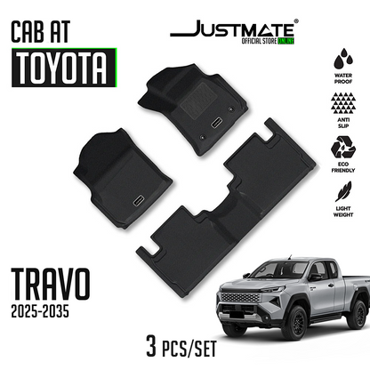 พรมปูพื้นรถยนต์ TOYOTA HILUX TRAVO CAB AT [ YEARS. 2025 - 2035 ]