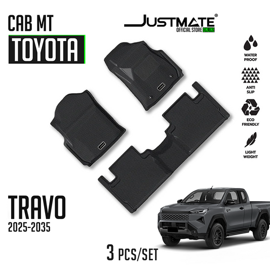 พรมปูพื้นรถยนต์ TOYOTA HILUX TRAVO CAB MT [ YEARS. 2025 - 2035 ]