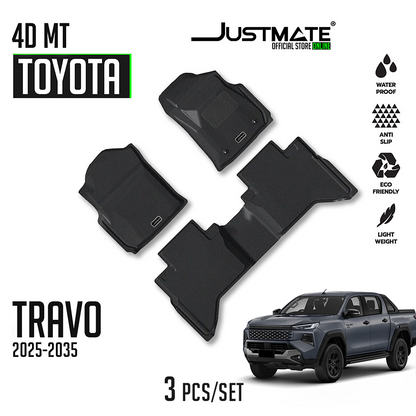 พรมปูพื้นรถยนต์ TOYOTA HILUX TRAVO 4D MT [ YEARS. 2025 - 2035 ]