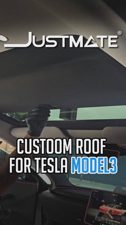 [JUSTMATE] ที่บังแดดในรถแบบเลื่อนเปิดปิดได้ CUSTOM ROOF FOR TESLA MODEL 3