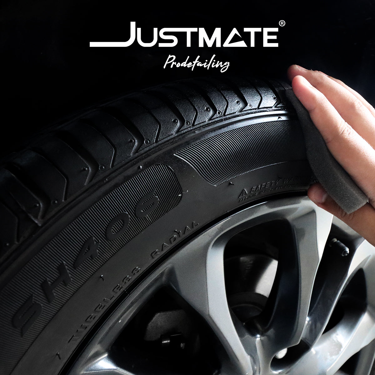 [JUSTMATE] สเปรย์เคลือบเงาพลาสติกดำ เครื่องหนัง และยางดำ SILICONE PROTECT & TIRECOAT