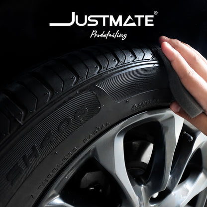 [JUSTMATE] สเปรย์เคลือบเงาพลาสติกดำ เครื่องหนัง และยางดำ SILICONE PROTECT & TIRECOAT